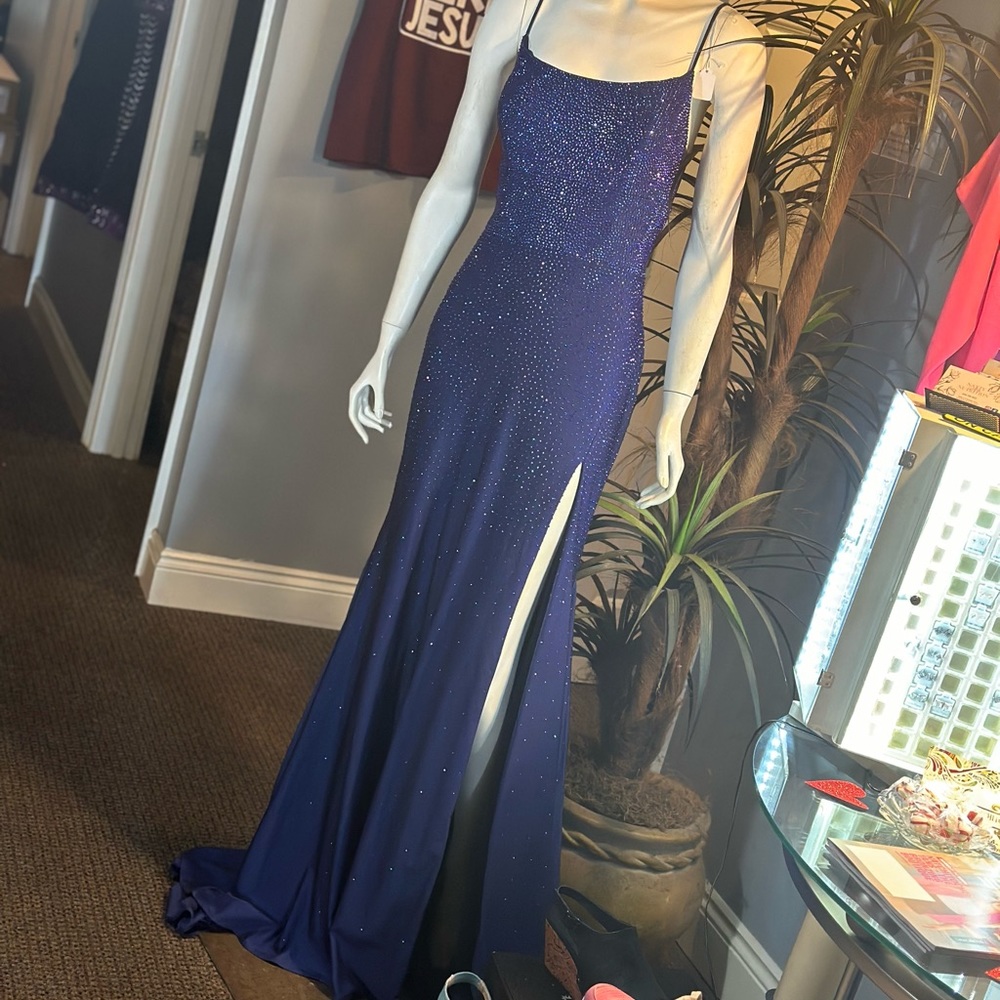 Blue formal long dress